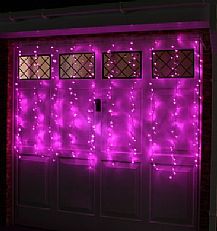 2m x 1.5m Pink Outdoor Connectable Curtain Light - 300 LEDs