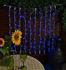 1m x 1m Blue Curtain Lights, 100 LEDs