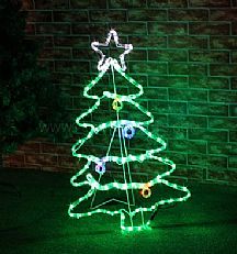 88cm Outdoor LED Twinkling Rope Light Christmas Tree Silhouette