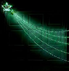 Green And White Led Shooting Star Light
