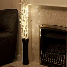 5 Decorative Gold Twig Lights, 50 Warm White LED, 1m