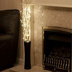 5 Decorative Gold Twig Lights, 50 Warm White LED, 1m