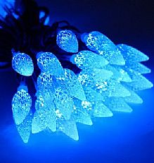40m Blue Pine Cone String Light Kit, 400 LEDs, Green Cable