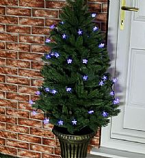50 Blue LED Star Indoor &amp; Outdoor Battery Fairy Lights with Timer
