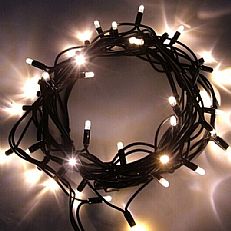 10M Warm White Twinkle Fairy Lights, Connectable, 84 LEDs, Black Cable