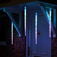 5m Snowing Effect Outdoor Acrylic Icicle Light, 20 Colour Changing LEDs