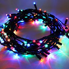 10M Multi Colour Outdoor Christmas Fairy Lights, Connectable, 100 LEDs