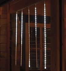4m White Outdoor Snowfall Icicle Lights, 150 LEDs