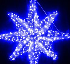 1.2m Outdoor Blue Star Silhouette
