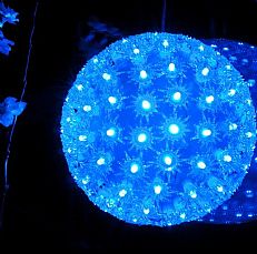 Decorative Sphere Lamp Light, Blue Twinkling LED, 18cm