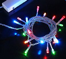 20L Multicolor LED Fairy String Lights, Battery Operated
