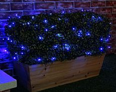 Solar Powered Fairy String Lights with Timer, 100 Blue LED, 10m