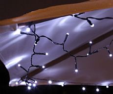 Solar Powered Fairy String Lights with Timer, 100 White LED, 10m