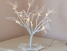 Battery Birch Tree with Timer, 20 Warm White LEDs, 25CM