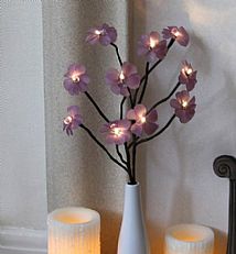 60cm Indoor Battery Flower Lights with Vase and Timer