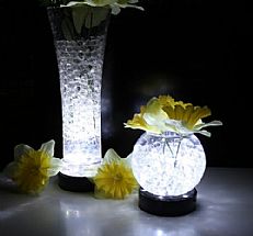 Black Battery Operated LED Vase Illuminator for centrepiece