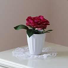 Blossom Collection Battery LED Rose Flower Light, Deep Pink, 19cm