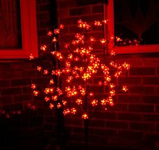 4ft Outdoor Blossom Tree with 120 Red LED&#8217;s