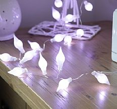 Pearl Battery Operated Fairy Lights, Silver Wire, 20 White LED