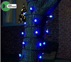 5m Blue Frosted Star Outdoor Christmas Lights Connectable, 50 LEDs