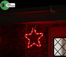 30cm Red Rope Light Star Silhouette Connectable, 36 LEDs