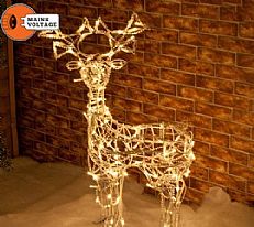 Outdoor Beaded Effect LED Standing Reindeer