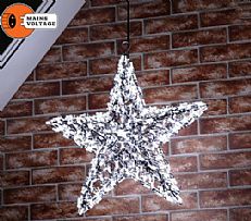 Outdoor Connectable White LED 3D Star Silhouette, 60cm