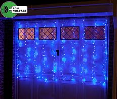 2m x 1.5m Blue Outdoor Connectable Curtain Light - 300 LEDs