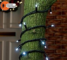 5m White Connectable Diamond String Lights with flash bulbs, 40 LEDs