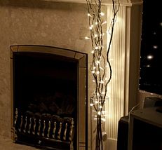 Decorative Black Twig Lights with 50 Warm White LEDs