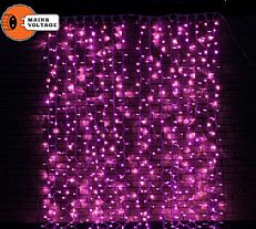 2m x 2.5m Pink Curtain Light Connectable, 500 LEDs
