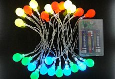 20 LED battery lamps with 1.8cm decorative ball