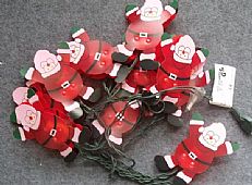 20 mini lights with PP Santa decorative