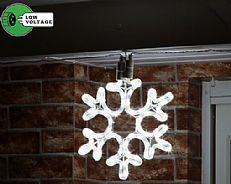 30cm White Rope Light Snowflake Silhouette Connectable, 72 LEDs