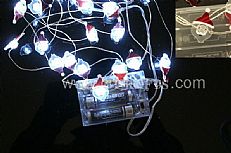 30 Led White Copper Decoration Lights with 3*AA battery