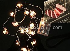 30 Led Warm white Copper Decoration Lights with 3*AA battery