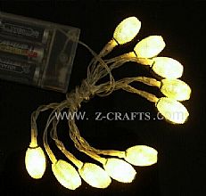 10L LED White Decoration Lights With 3*AA battery