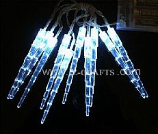 10L LED Icicle Decoration Lights With 3*AA battery