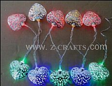 10L LED Hot Heart Decoration Lights With 3*AA battery