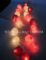 Red And Warmwhite Color Cotton Ball Lights