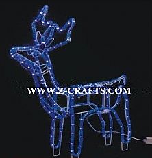 250L LED Blue Deer Shape With Rope lights