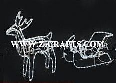 480L LED White Deer Carriage Shape With Rope lights